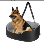 Large Dog Car Seat Booster Memory Foam Pet Travel Bed Washable Black - Kwikley