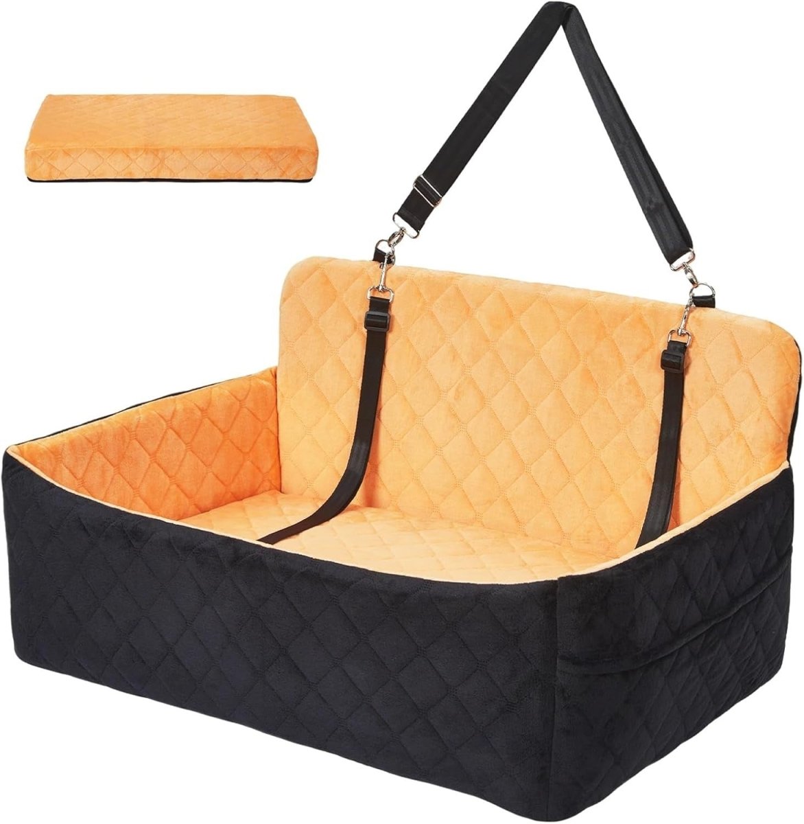 Large Dog Car Seat Memory Foam Booster Bed Washable Travel Carrier 55lb - Kwikley