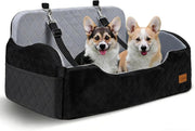 Large Dog Car Seat Memory Foam Booster Bed Washable Travel Seat 60lbs - Kwikley