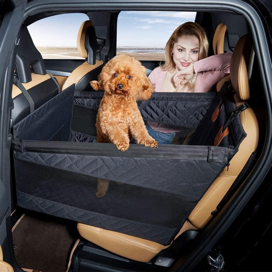 Large Dog Car Seat Rear Seat Cover Extendable Bed Platform 15kg - Kwikley