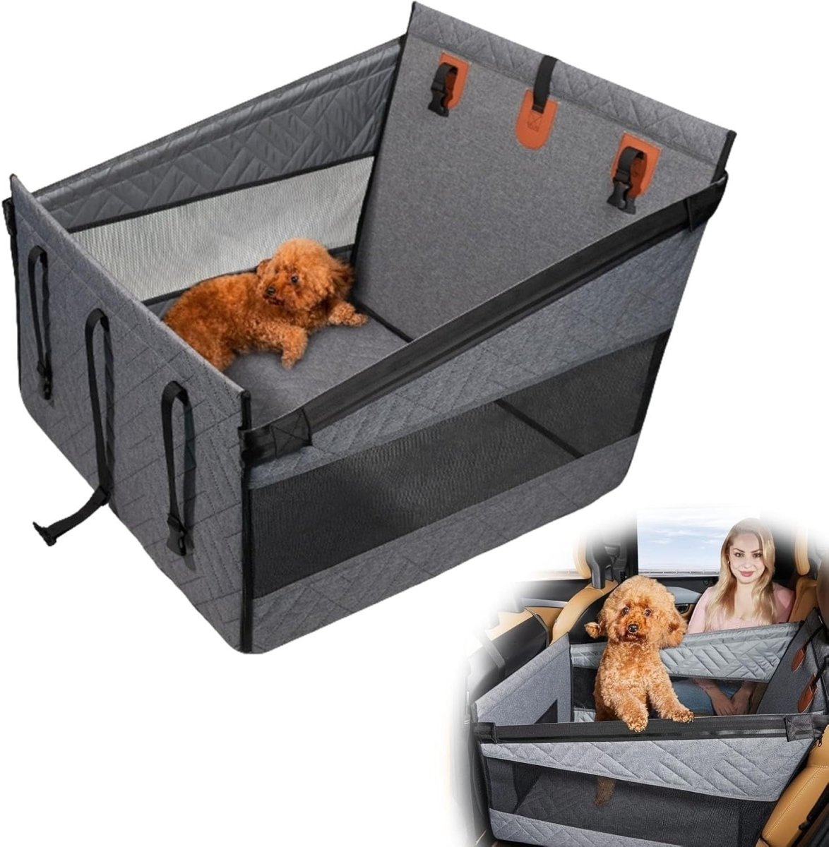 Large Dog Car Seat Waterproof Booster Bed SUV Truck Back Seat Cover - Kwikley