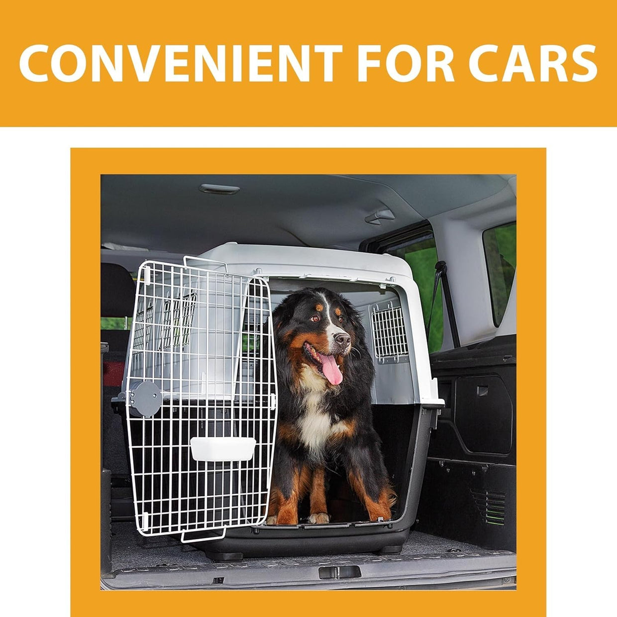 Large Dog Travel Kennel 118x80x88cm Sturdy Plastic Crate with Wheels & Lock - Kwikley