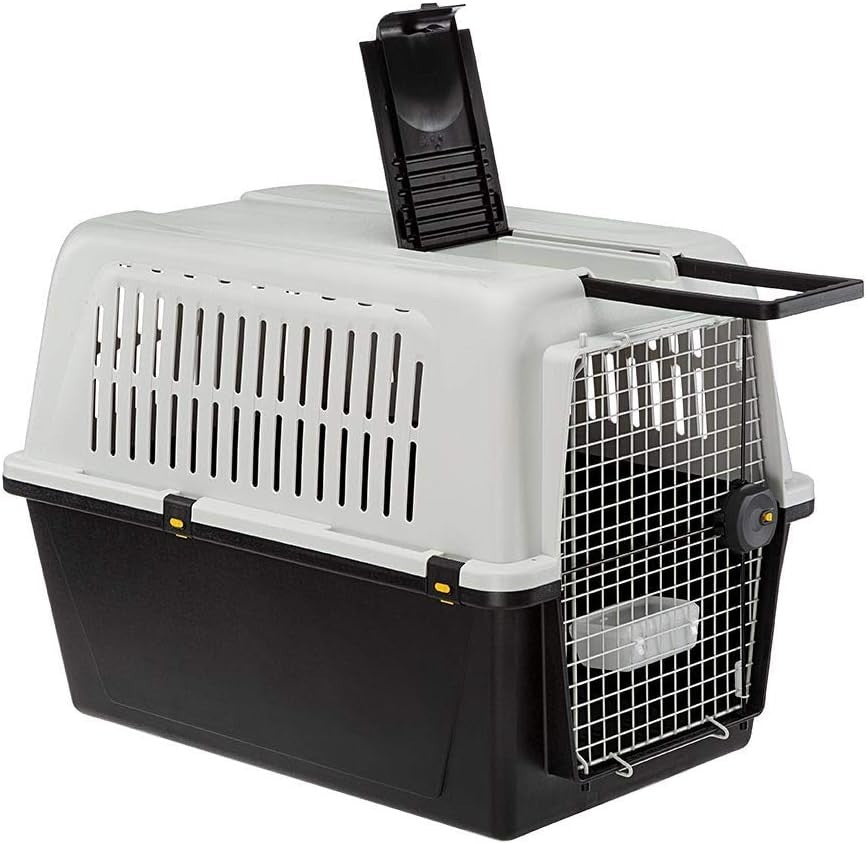 Large Dog Travel Kennel 91x61x68cm Durable Lockable Plastic Crate - Kwikley