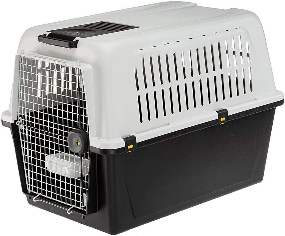 Large Dog Travel Kennel 91x61x68cm Durable Lockable Plastic Crate - Kwikley
