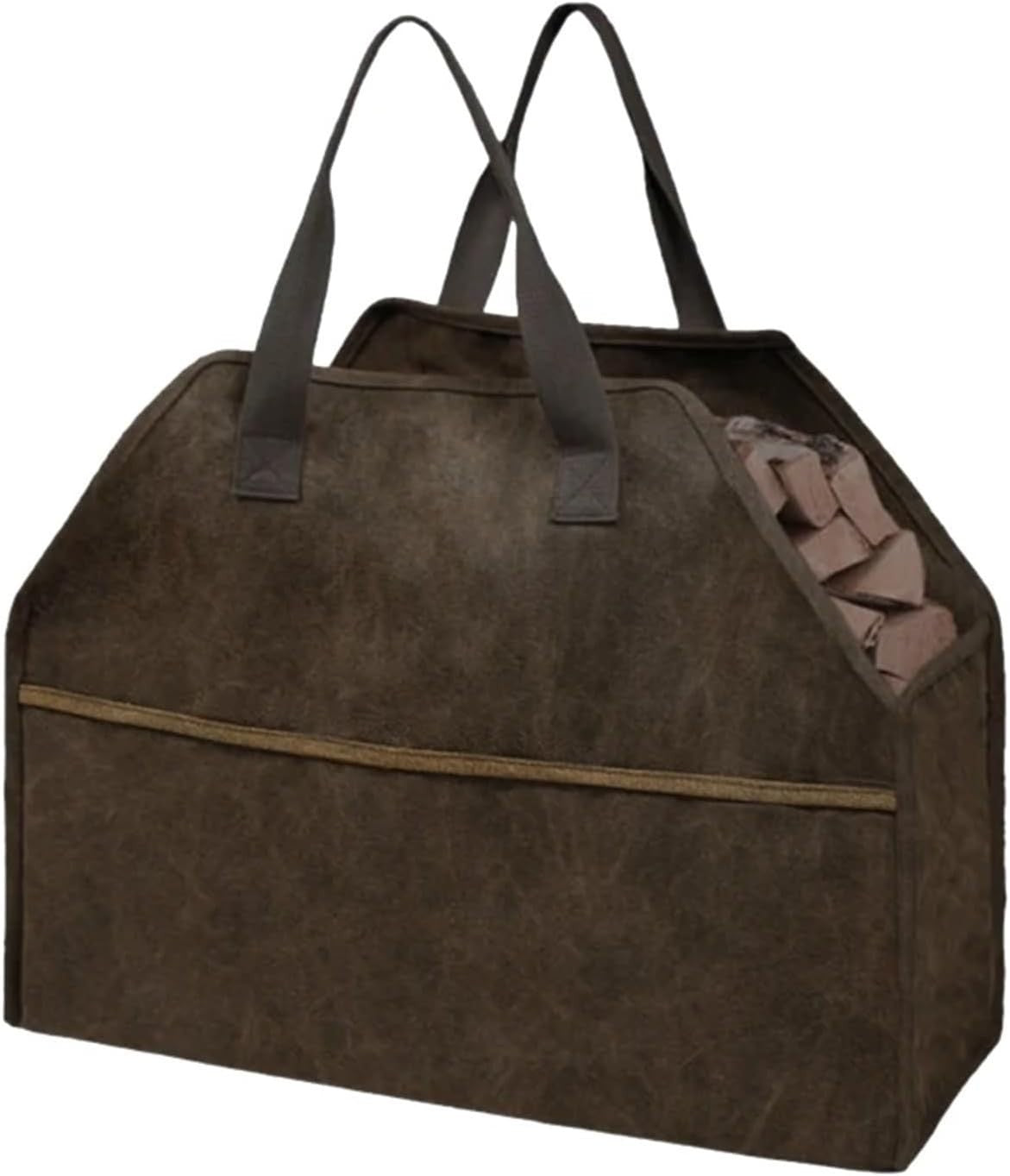 Large Durable Firewood Log Carrier Bag – Waterproof Canvas Tote for Wood - Kwikley