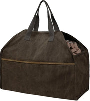 Large Durable Firewood Log Carrier Bag – Waterproof Canvas Tote for Wood - Kwikley