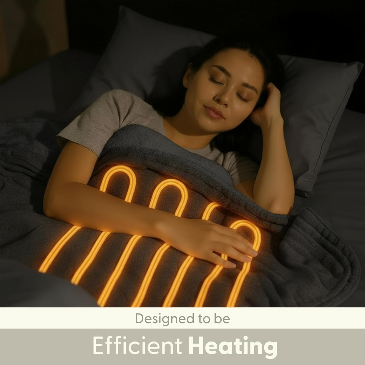 Large Electric Heated Throw Blanket Sherpa Fleece 9 Settings - Kwikley