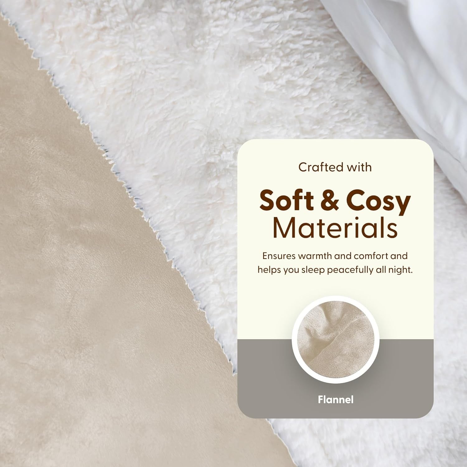 Large Electric Heated Throw Blanket Sherpa Fleece 9 Settings Timer - Kwikley