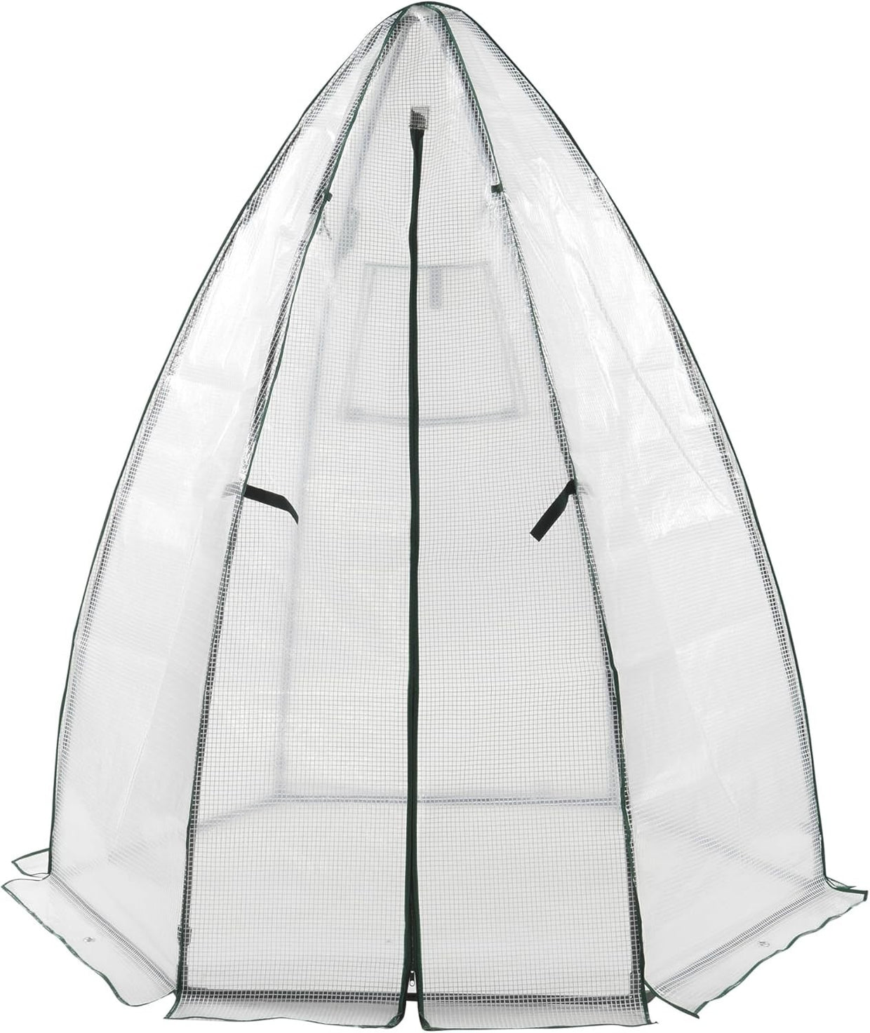Large Foil Greenhouse Tent with Zipper Door | Waterproof PE Cover & Steel Frame - Kwikley