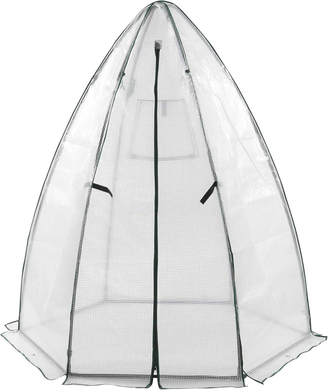 Large Foil Greenhouse Tent with Zipper Door | Waterproof PE Cover & Steel Frame - Kwikley