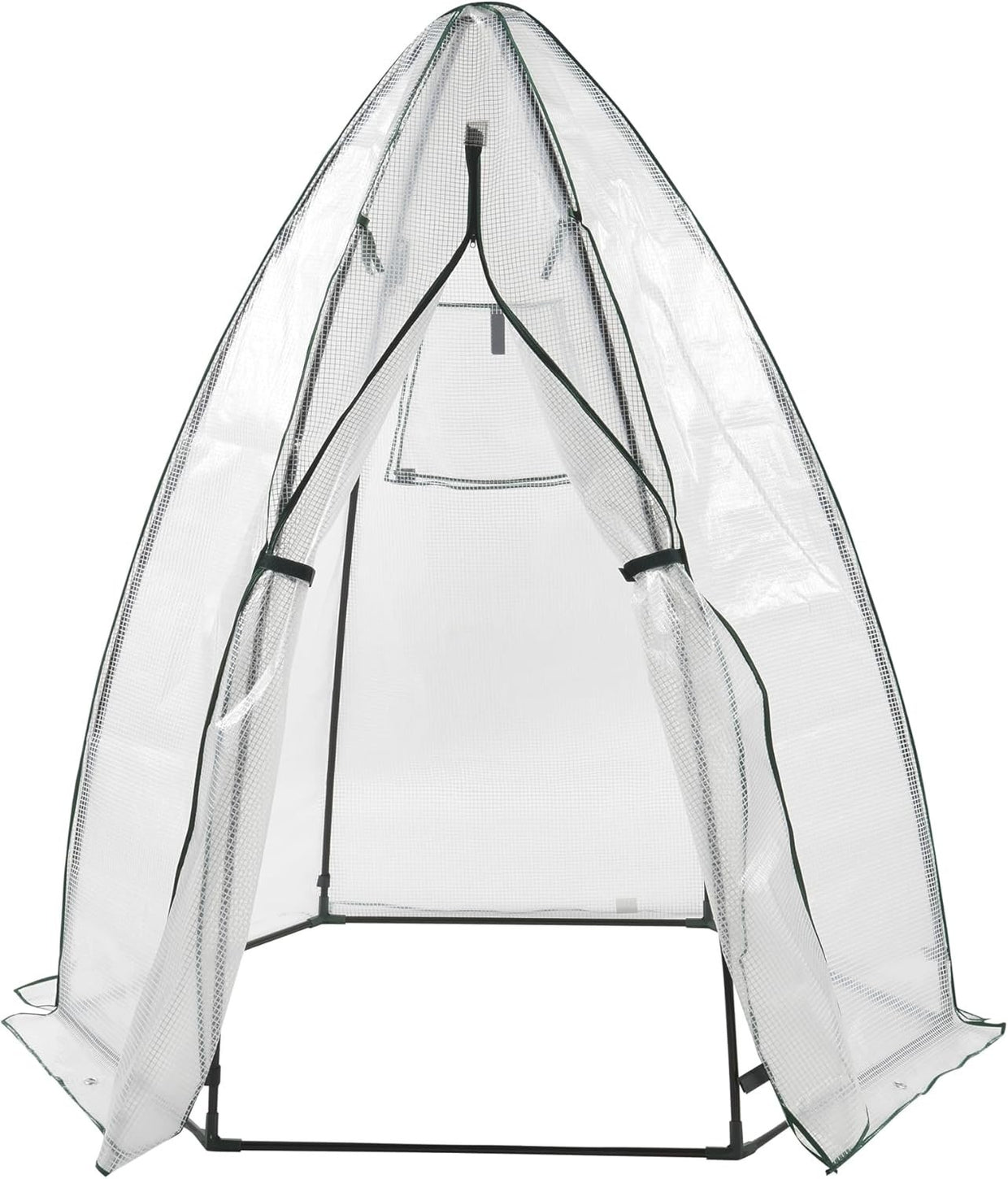 Large Foil Greenhouse Tent with Zipper Door | Waterproof PE Cover & Steel Frame - Kwikley