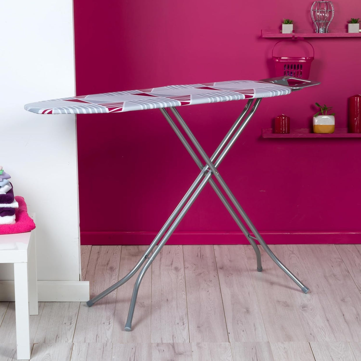 Large Folding Ironing Board Adjustable Height Lightweight Anti Slip Feet - Kwikley