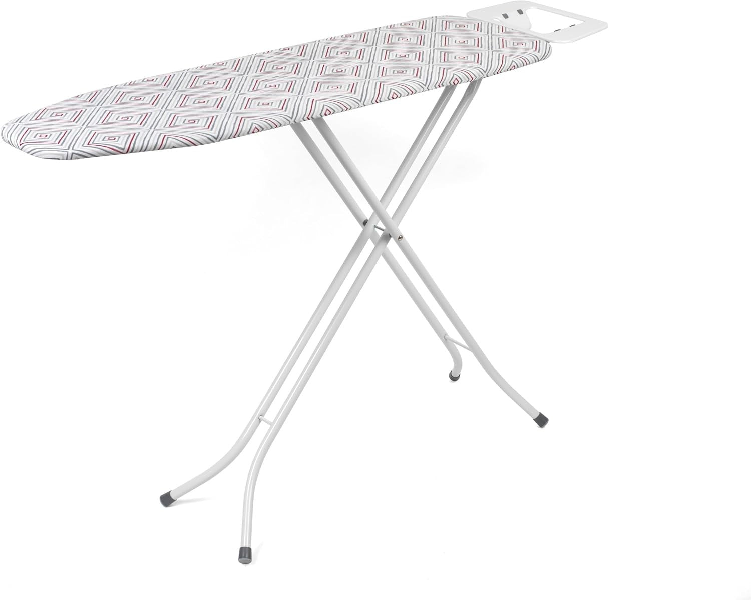 Large Folding Ironing Board Height Adjustable Pink Diamond Cover 114x34cm - Kwikley