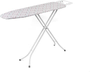 Large Folding Ironing Board Height Adjustable Pink Diamond Cover 114x34cm - Kwikley