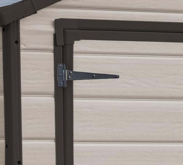 Large Garden Storage Shed 6x5ft Weatherproof Resin Unit with Floor & Window - Kwikley