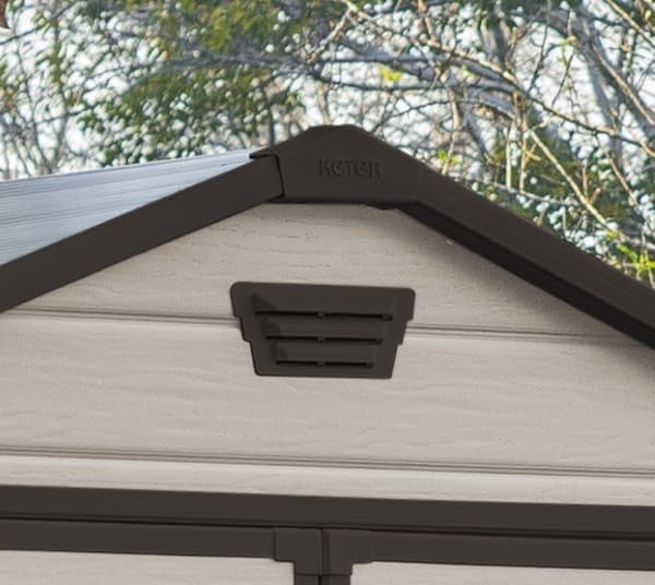 Large Garden Storage Shed 6x5ft Weatherproof Resin Unit with Floor & Window - Kwikley