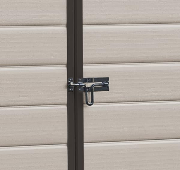 Large Garden Storage Shed 6x5ft Weatherproof Resin Unit with Floor & Window - Kwikley