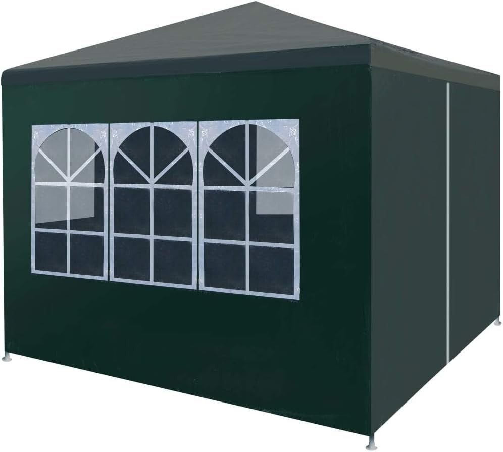 Large Gazebo Party Tent 3x6m Garden Pavilion PE Roof Steel Frame Sides - Kwikley