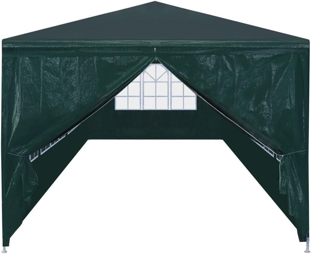 Large Gazebo Party Tent 3x6m Garden Pavilion PE Roof Steel Frame Sides - Kwikley