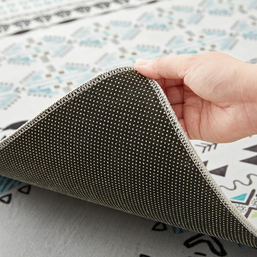 Large Geometric Pattern Area Rug Soft Touch Easy Clean Modern Floor Carpet - Kwikley