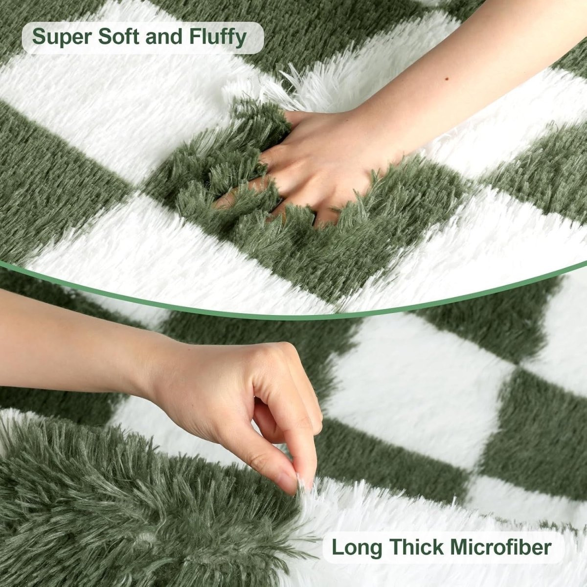 Large Geometric Rug 160x230cm Dark Green Soft Washable Anti Slip Area Carpet - Kwikley