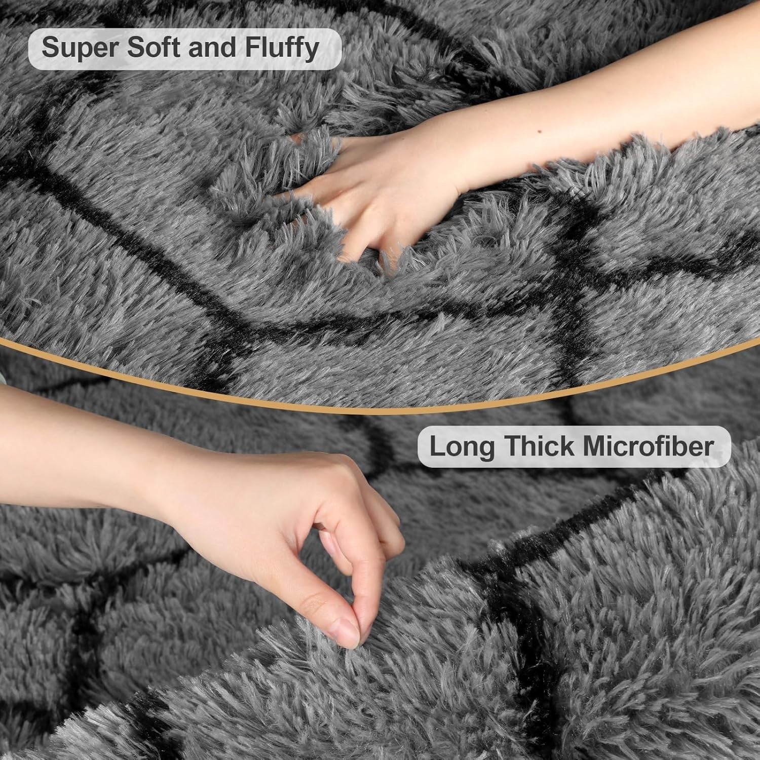 Large Geometric Rug 160x230cm Grey Soft Washable Anti Slip Area Carpet - Kwikley