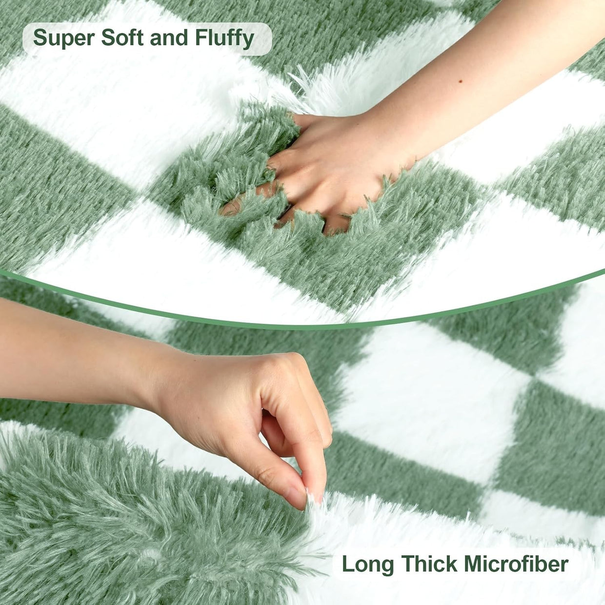 Large Geometric Rug 160x230cm Light Green Soft Washable Anti Slip Area Carpet - Kwikley