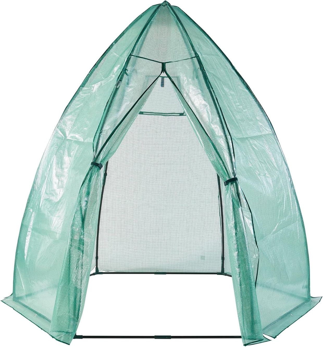 Large Green Foil Greenhouse Tent 200x240cm | Heavy - Duty PE Cover & Steel Frame - Kwikley