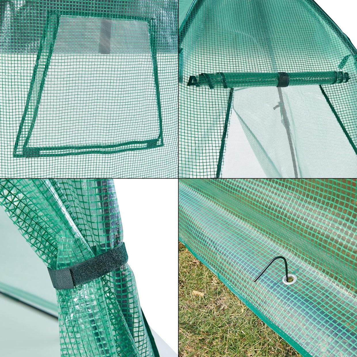 Large Green Foil Greenhouse Tent 200x240cm | Heavy - Duty PE Cover & Steel Frame - Kwikley