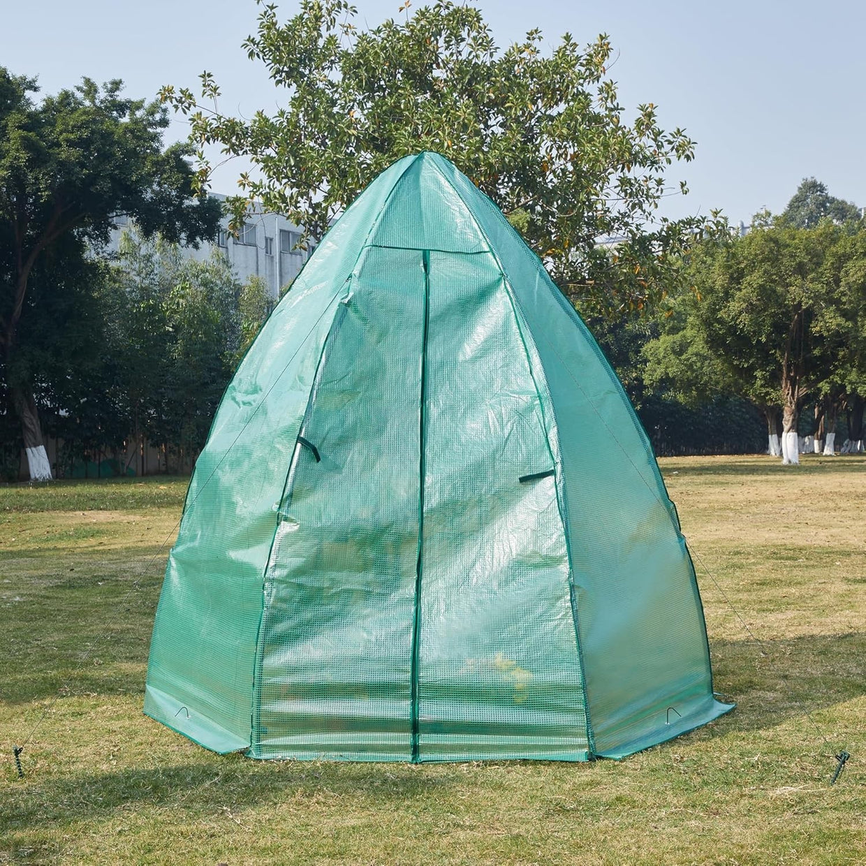 Large Green Foil Greenhouse Tent 200x240cm | Heavy - Duty PE Cover & Steel Frame - Kwikley