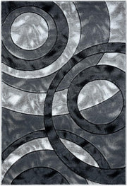 Large Grey Shaggy Area Rug 120x170cm Washable Non Slip Soft Carpet - Kwikley