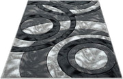 Large Grey Shaggy Area Rug 160x230cm Washable Soft Modern Floor Carpet - Kwikley