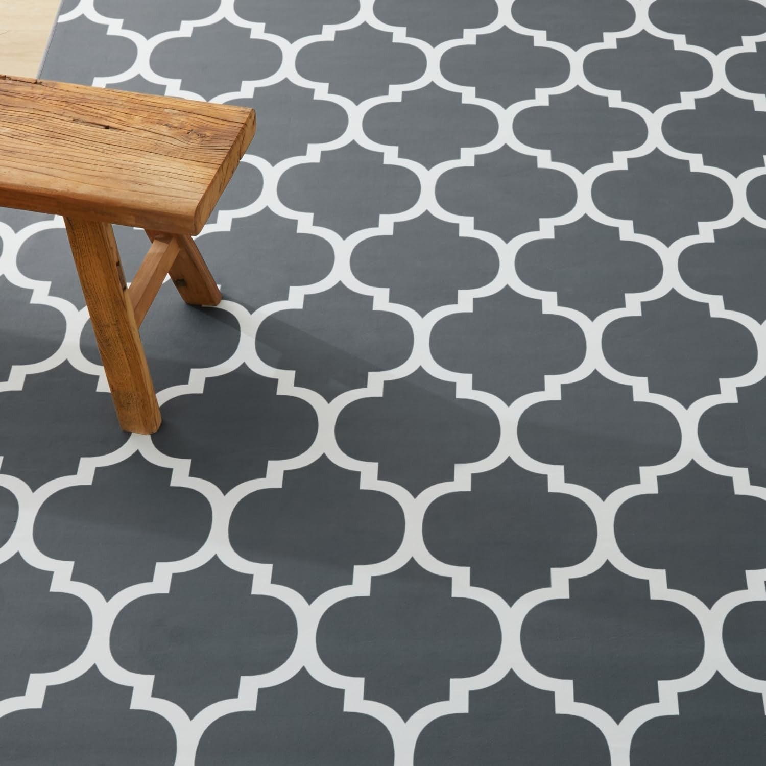 Large Grey Trellis Rug 200x290cm Soft Non - Shedding Modern Living Room Carpet Mat - Kwikley