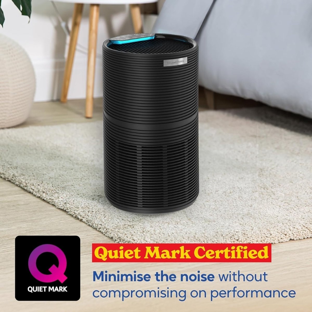 Large HEPA Air Purifier 280m³/h CADR Quiet Carbon Filter Allergy - Kwikley