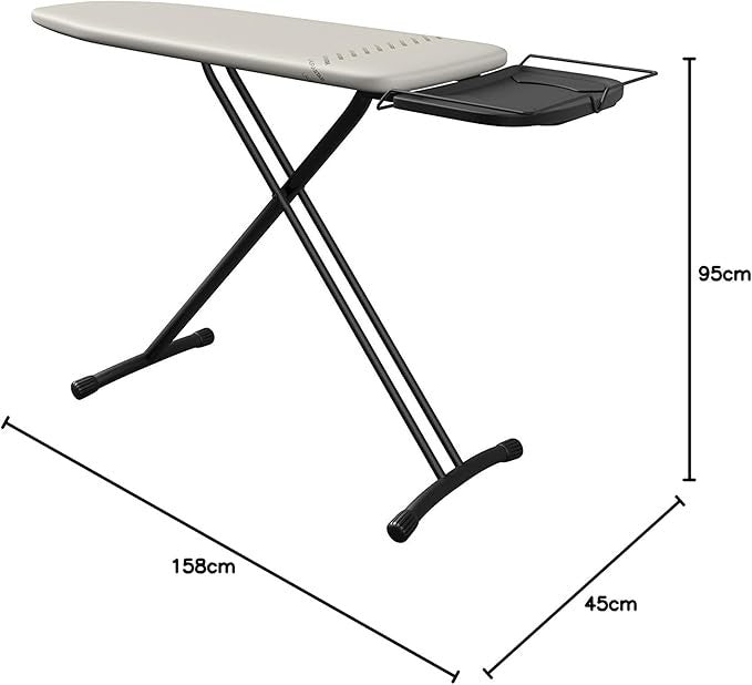 Large Ironing Board 120x38cm Adjustable Height Steam Generator Ready - Kwikley