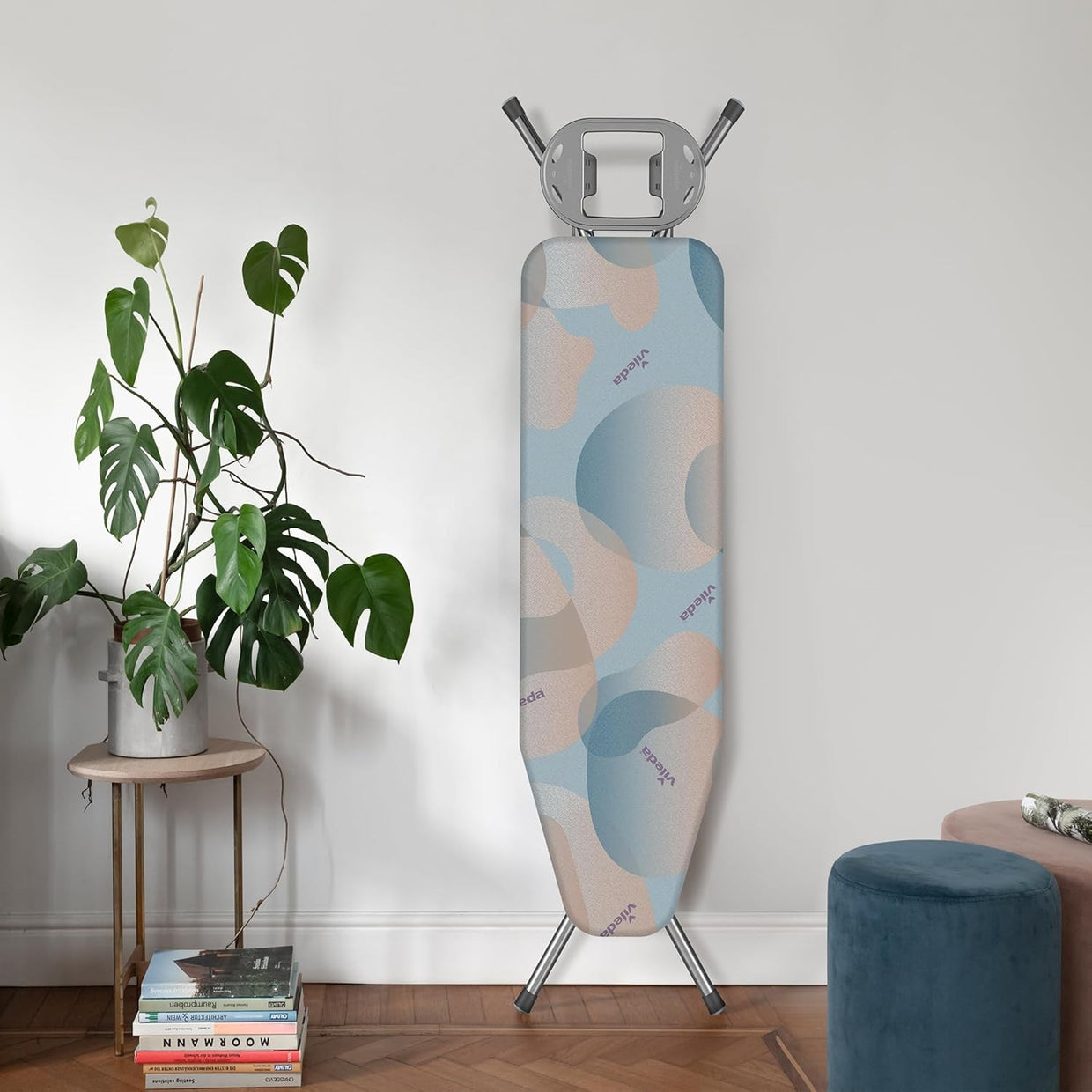 Large Ironing Board 120x38cm Adjustable Height Steam Press Foldable - Kwikley