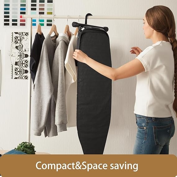 Large Ironing Board 120x40cm Foldable Adjustable Height Non Slip Stand - Kwikley