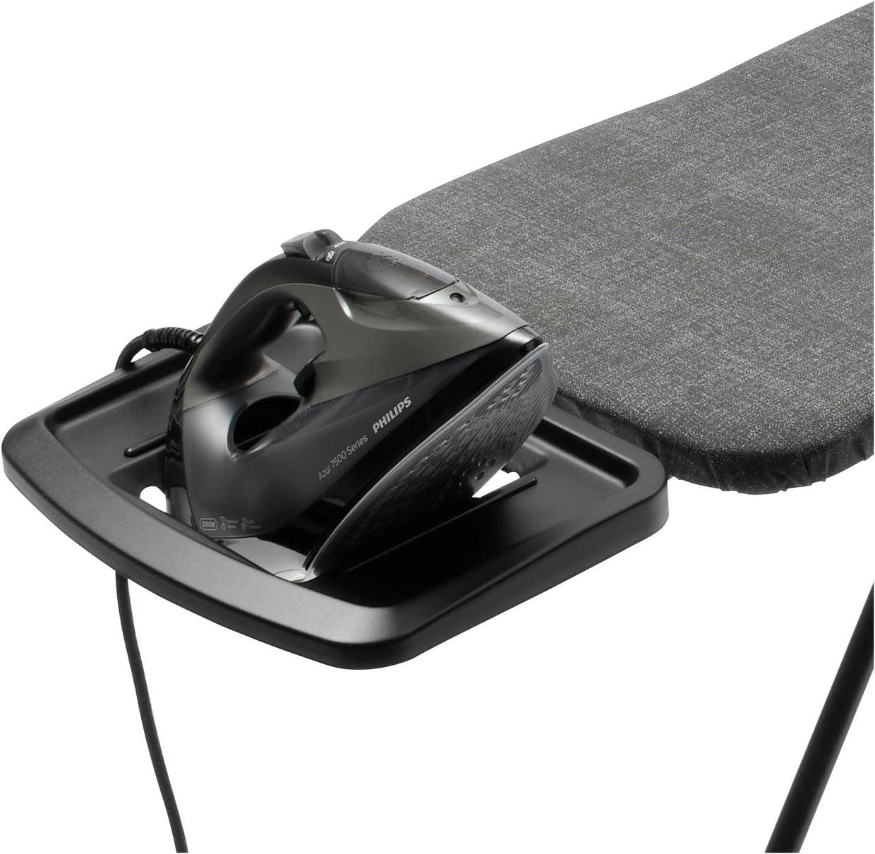 Large Ironing Board 124x38cm Adjustable Height Solid Steam Iron Rest Foldable - Kwikley