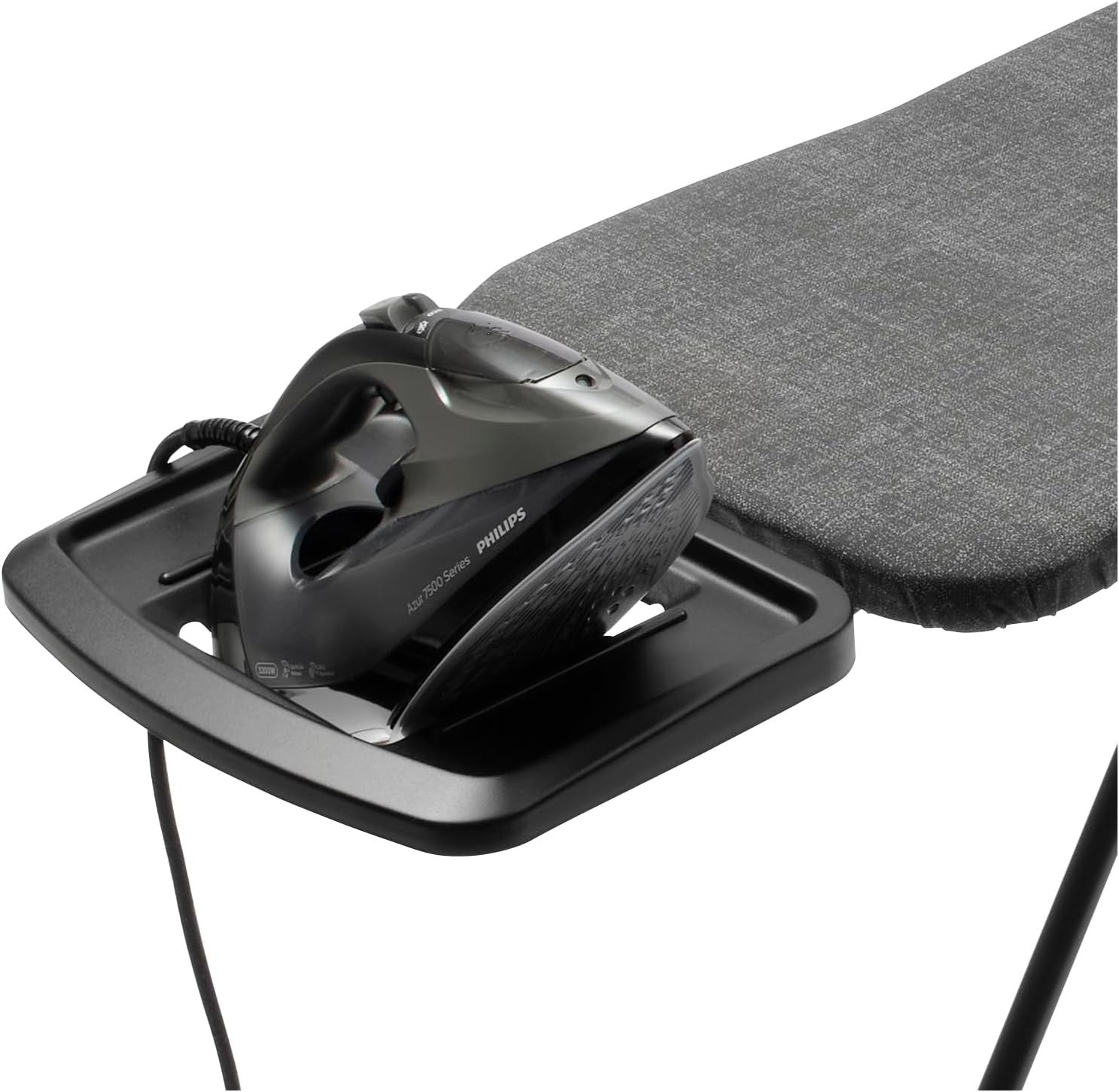 Large Ironing Board 124x38cm Adjustable Height Solid Steam Iron Rest Foldable - Kwikley