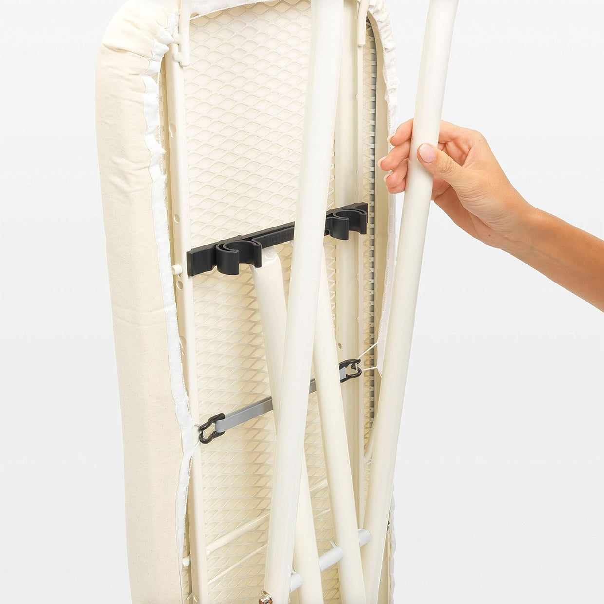 Large Ironing Board 124x38cm Adjustable Height Steam Iron Rest Non Slip - Kwikley
