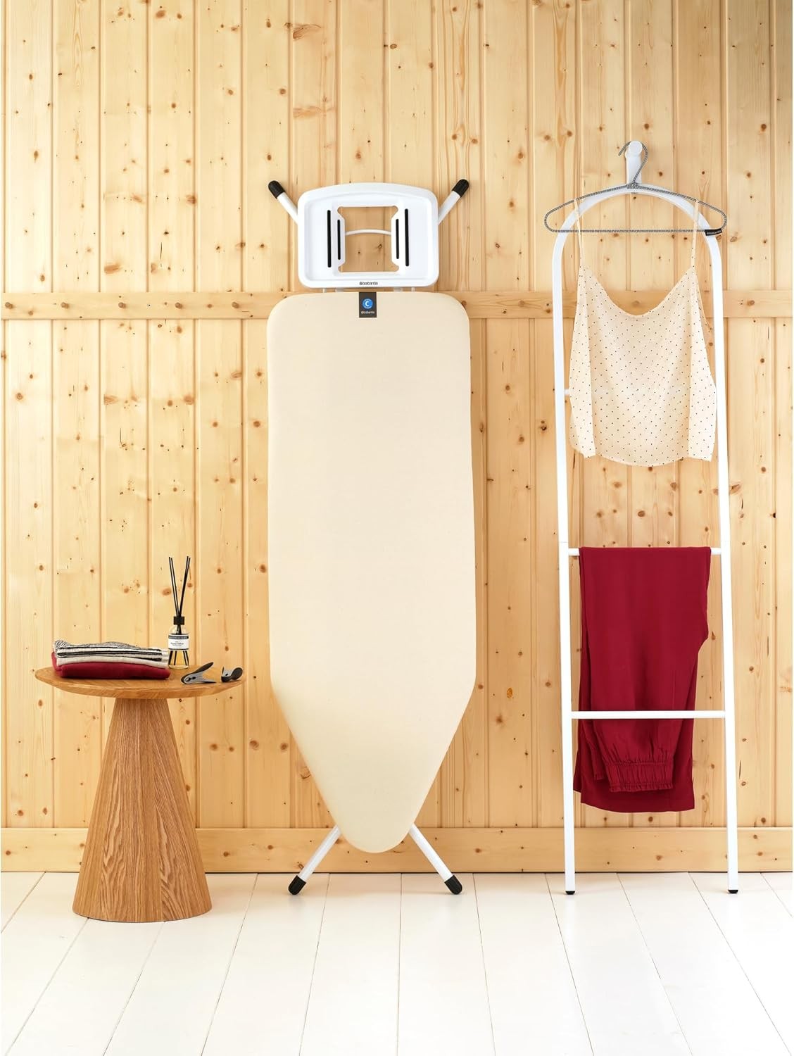 Large Ironing Board 124x45cm Height Adjustable Stable Steel Frame - Kwikley