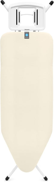 Large Ironing Board 124x45cm Height Adjustable Stable Steel Frame - Kwikley