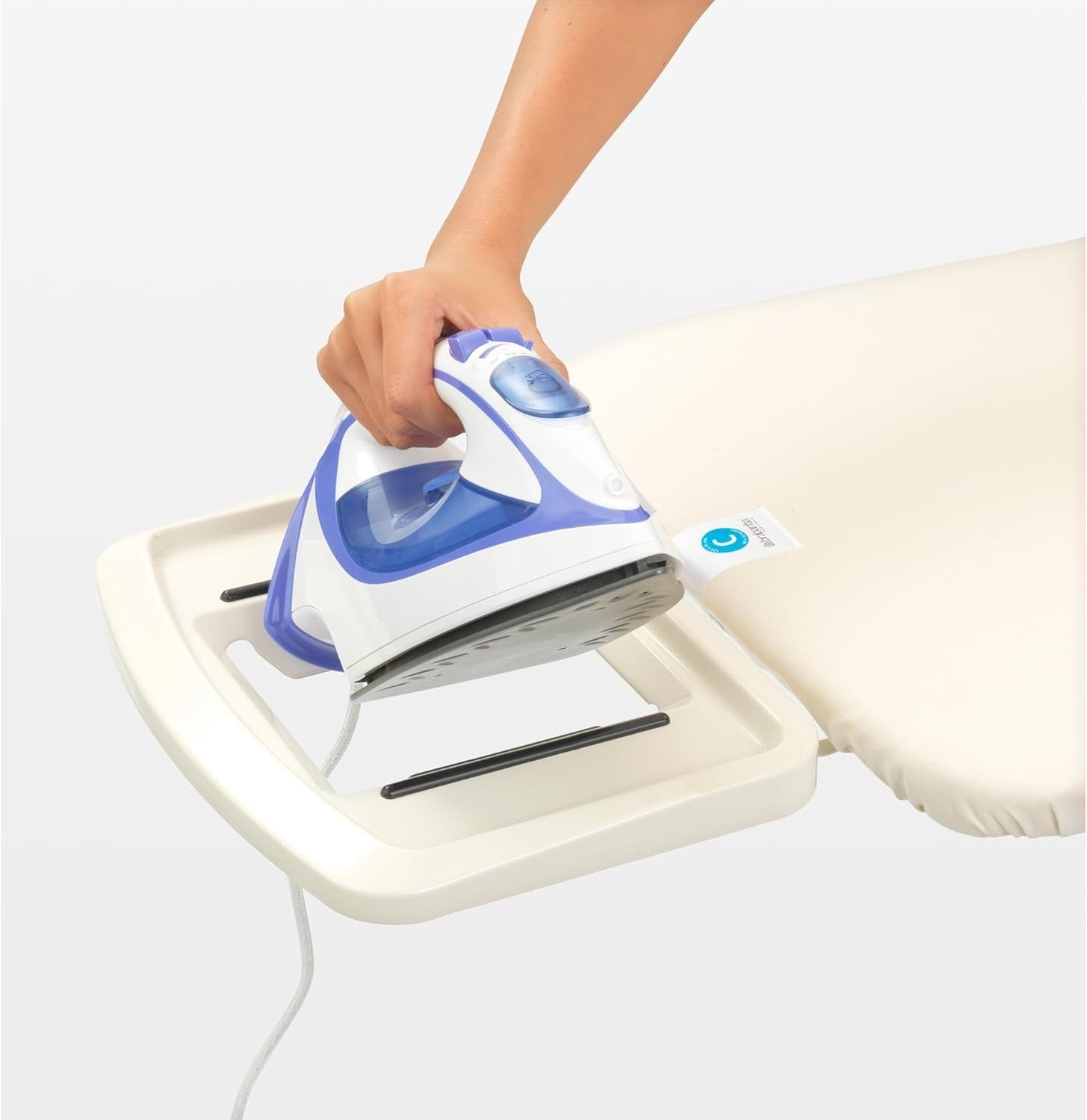Large Ironing Board 124x45cm Height Adjustable Stable Steel Frame - Kwikley