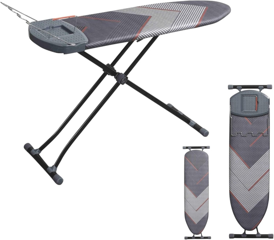 Large Ironing Board 140x40cm Height Adjustable Foldable Steam Rest - Kwikley