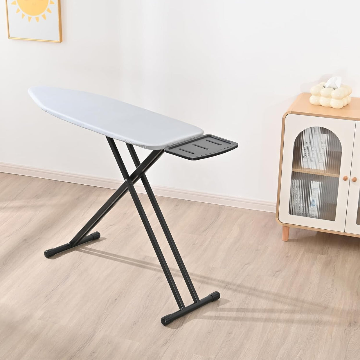 Large Ironing Board 145x38cm Adjustable Height Lightweight Folding Space Saver - Kwikley