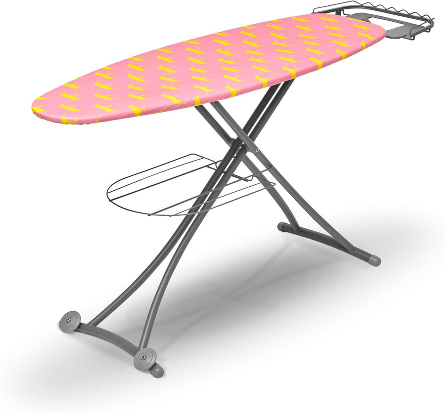 Large Ironing Board 161x46cm Adjustable Height Heat Reflective Non - Slip - Kwikley