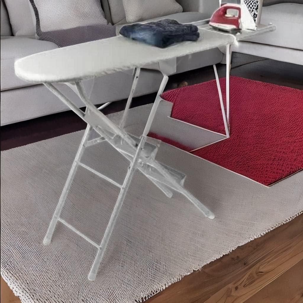 Large Ironing Board Adjustable Height Heat Reflective with Iron Rest 120x38cm - Kwikley
