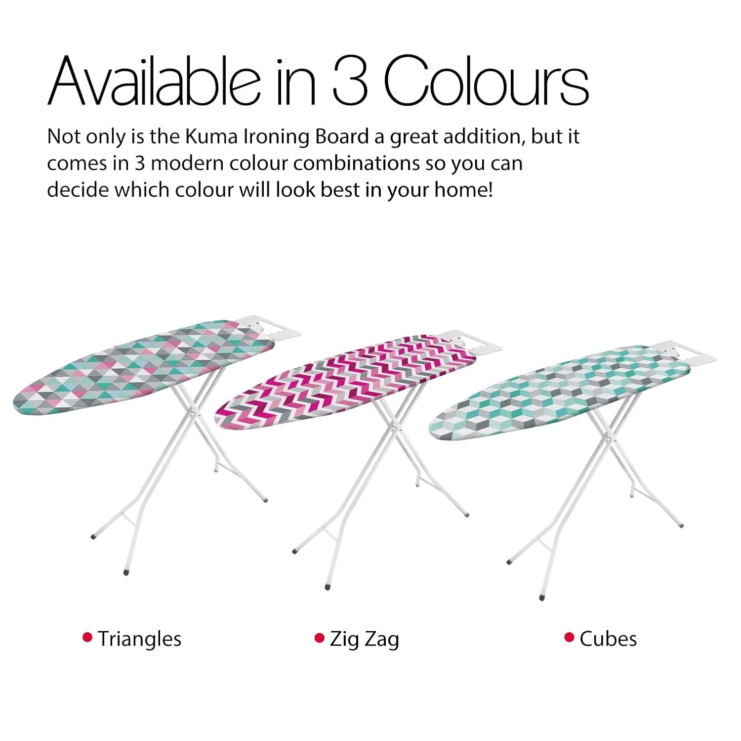 Large Ironing Board Foldable Extra Stable Steel Frame 140x34cm Silver - Kwikley