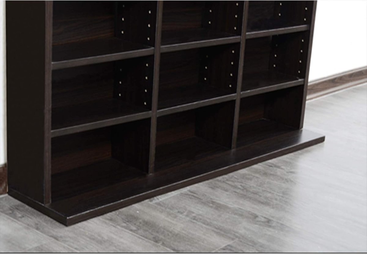 Large Media Storage Cabinet 1116 CD 528 DVD Adjustable Shelves Espresso - Kwikley