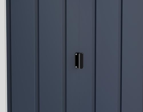 Large Metal Garden Storage Shed 8x8ft Waterproof Outdoor Tool & Bike Shed - Kwikley